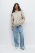 Long sleeve knitted sweater - Noir