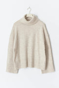 Long sleeve knitted sweater - Oat melange