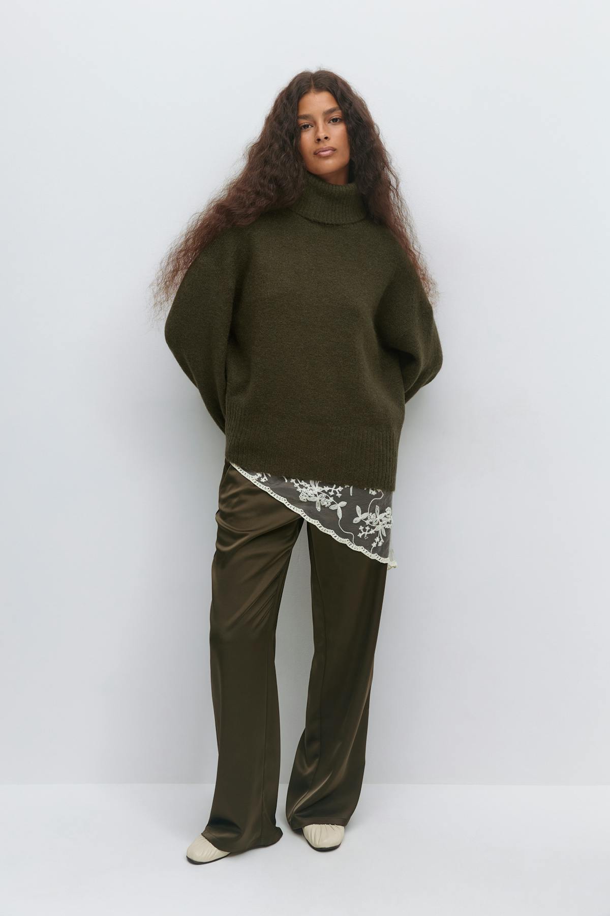 Long sleeve knitted sweater - Sea turtle
