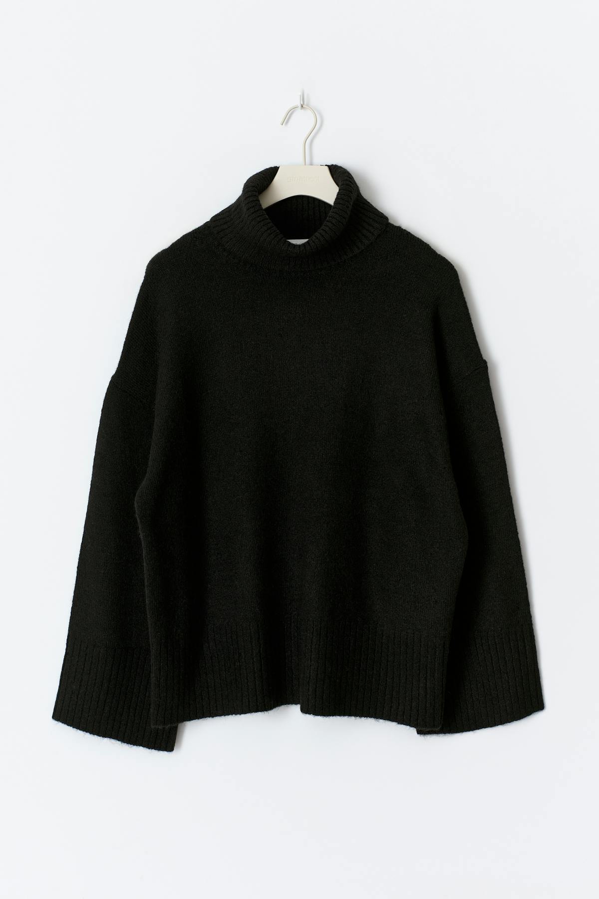 Long sleeve knitted sweater - Noir