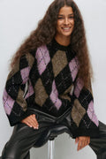 Argyle knitted sweater - Check