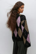 Argyle knitted sweater - Check