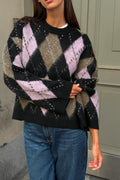 Argyle knitted sweater - Check