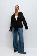 Knitted wrap kimono - Gardenia