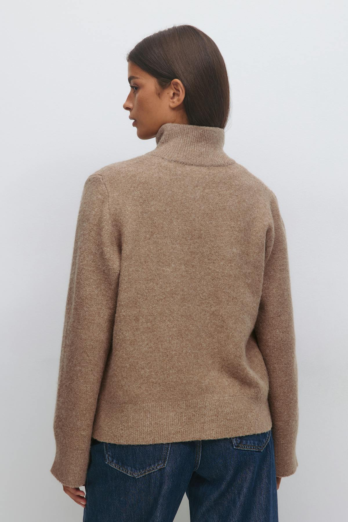 Knitted pocket cardigan - Mid grey mel