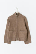 Knitted pocket cardigan - Mid grey mel