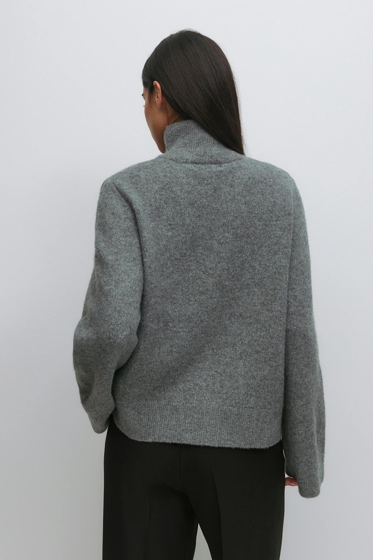Knitted pocket cardigan - Tawny port