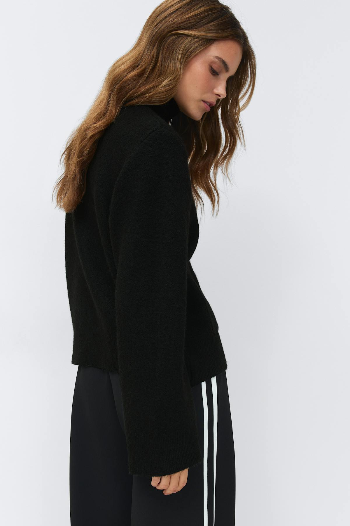 Knitted pocket cardigan - Bleu
