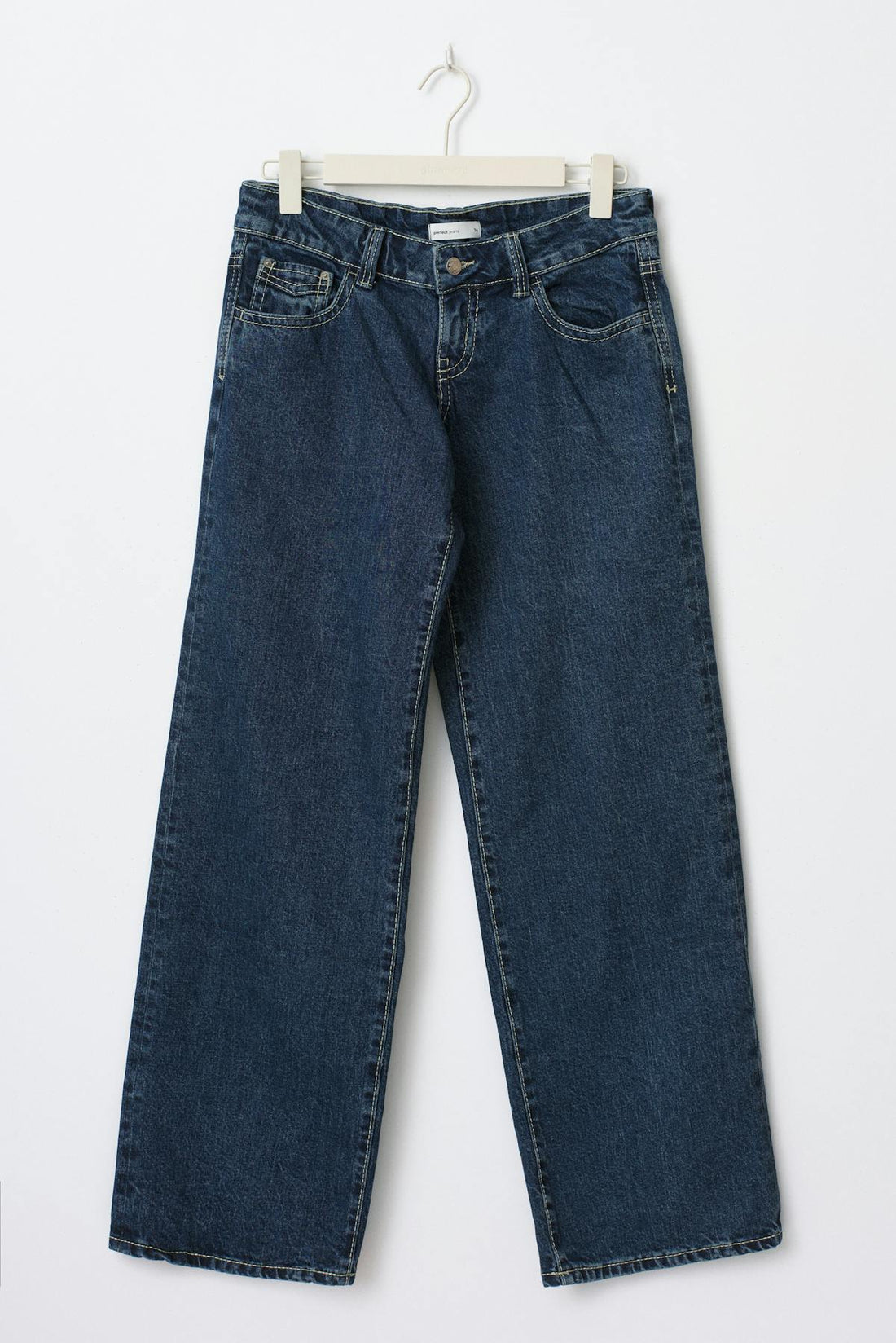 Ultra low wide petite jeans - Gris