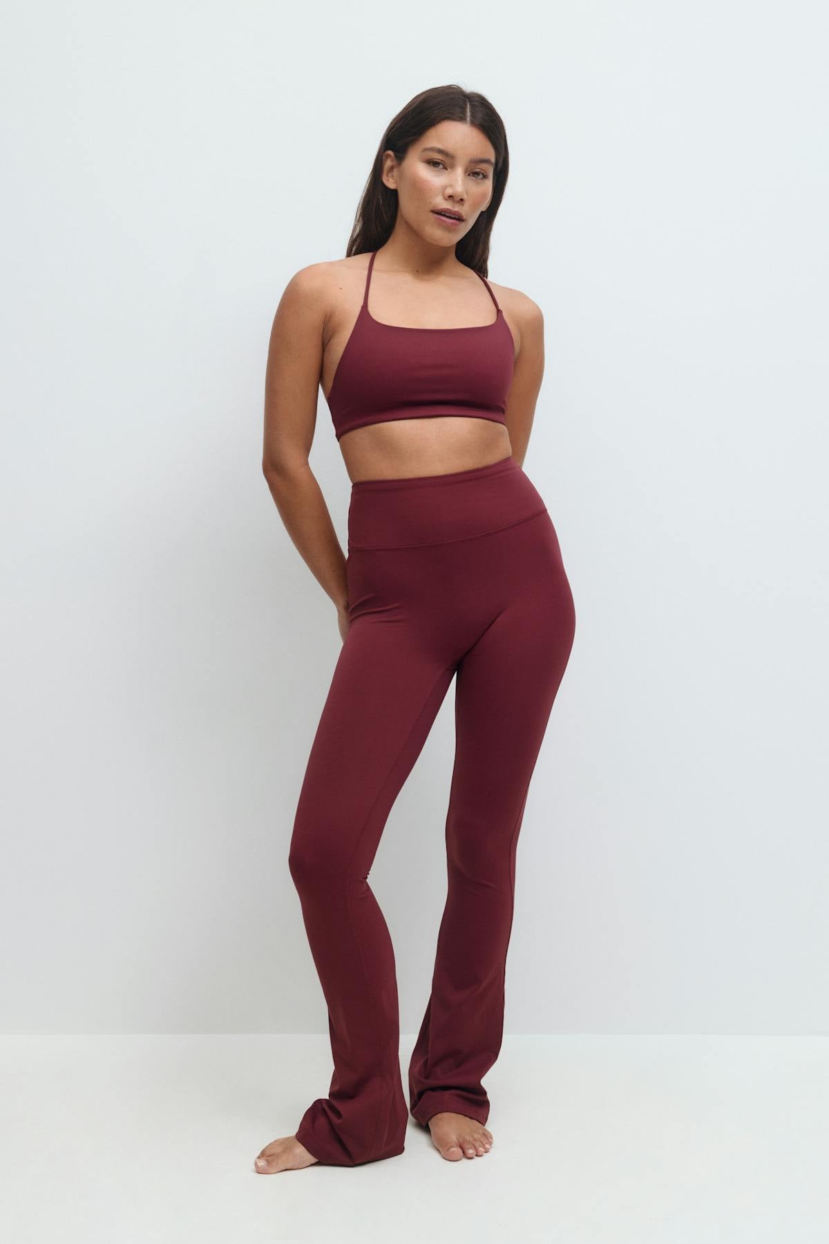 Flare yoga tights - Seal brown