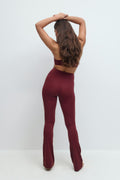 Flare yoga tights - Bordeaux