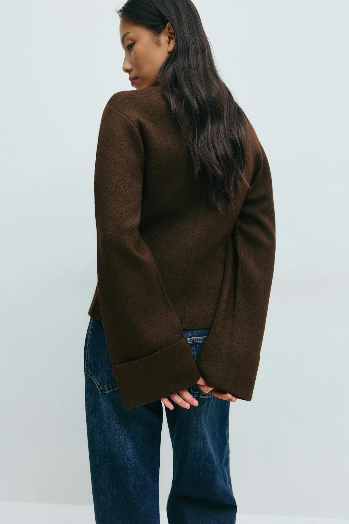 Knitted sculptured cardigan - Pure c