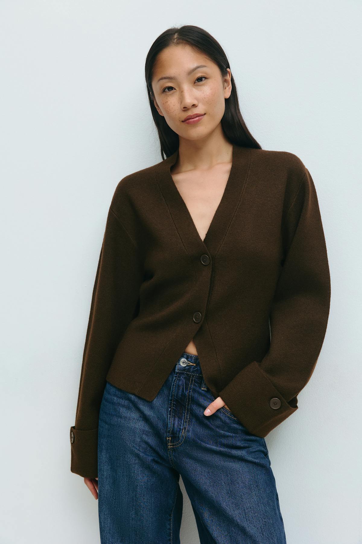 Knitted sculptured cardigan - Pure c