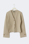 Knitted sculptured cardigan - Navy blazer