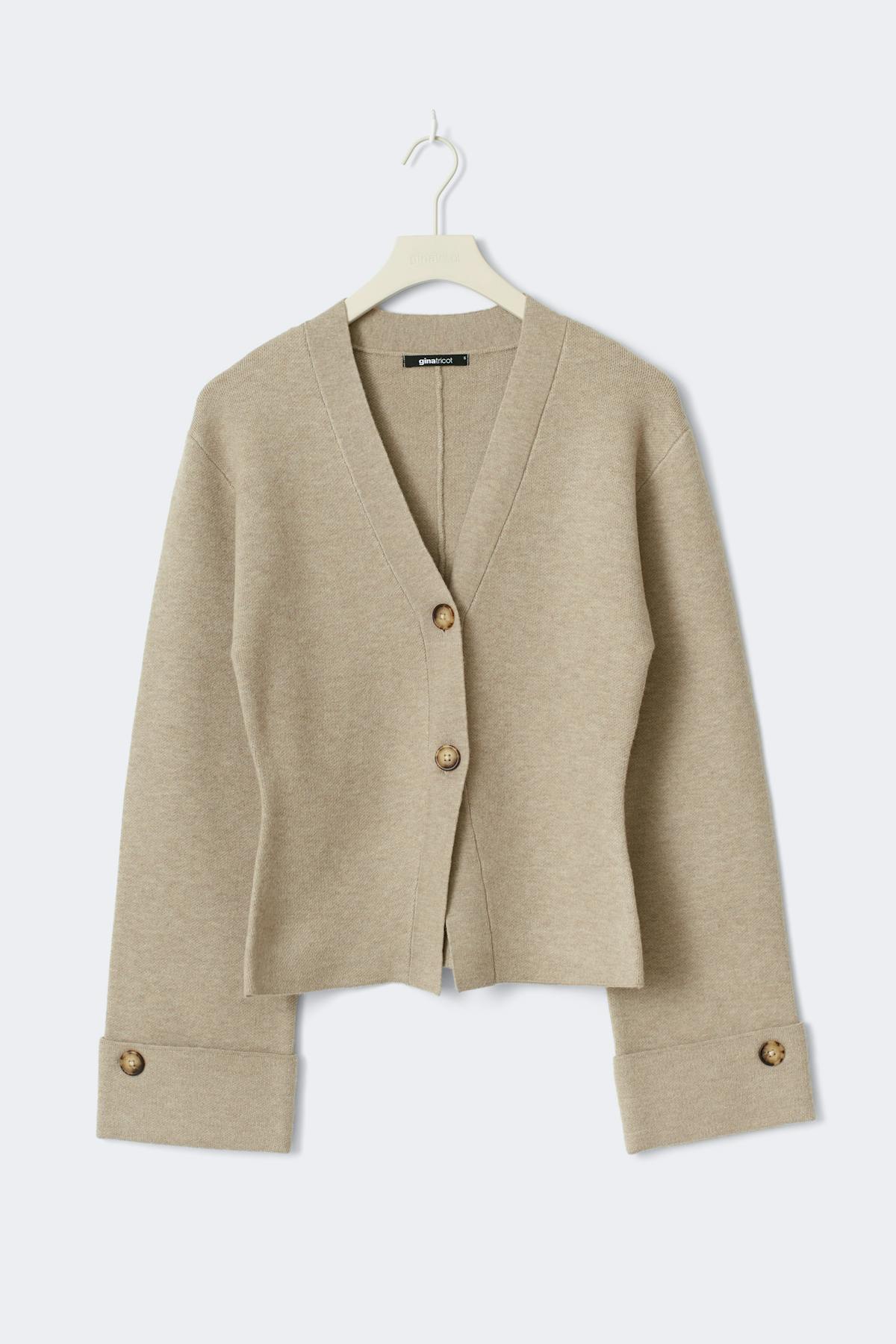 Knitted sculptured cardigan - Navy blazer