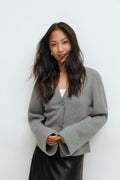 Knitted sculptured cardigan - Noir