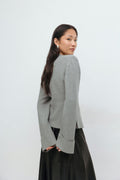 Knitted sculptured cardigan - Noir