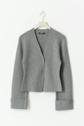 Knitted sculptured cardigan - Chocolate brown