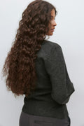 Knitted sculptured cardigan - Chocolate brown