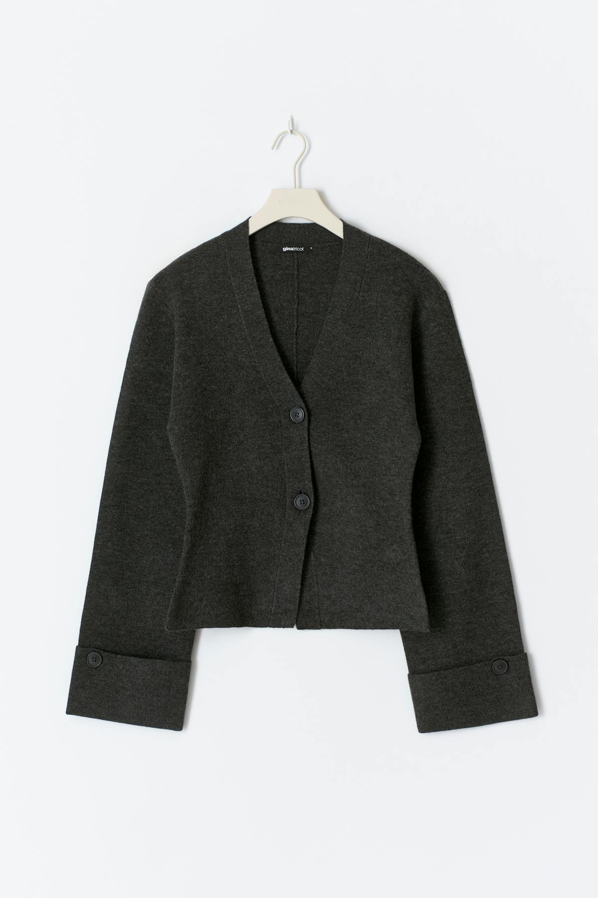 Knitted sculptured cardigan - Chocolate brown