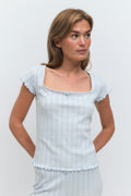 Pointelle tee - Spring garden