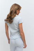 Pointelle tee - Heather
