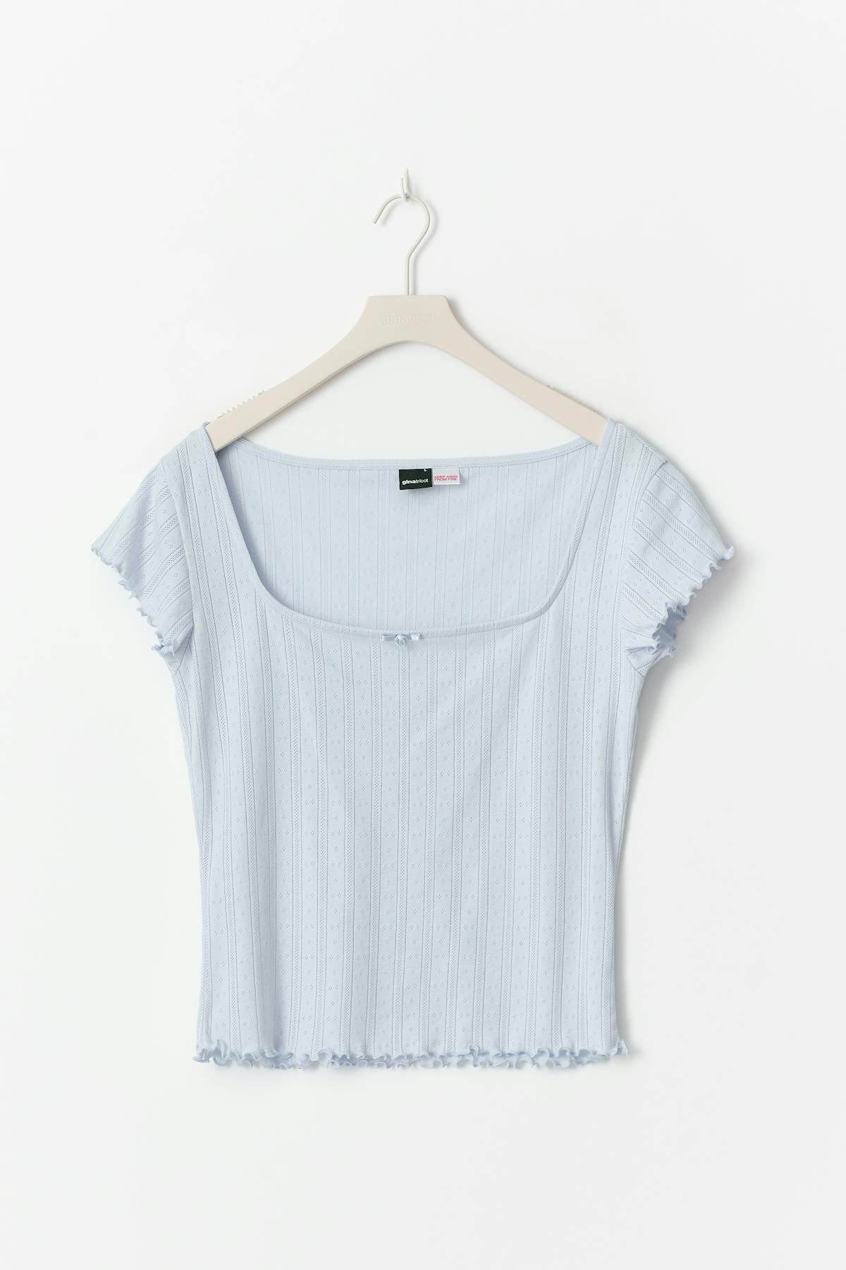 Pointelle tee - Heather