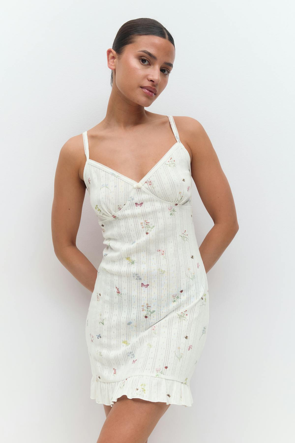 Pointelle dress - Spring garden