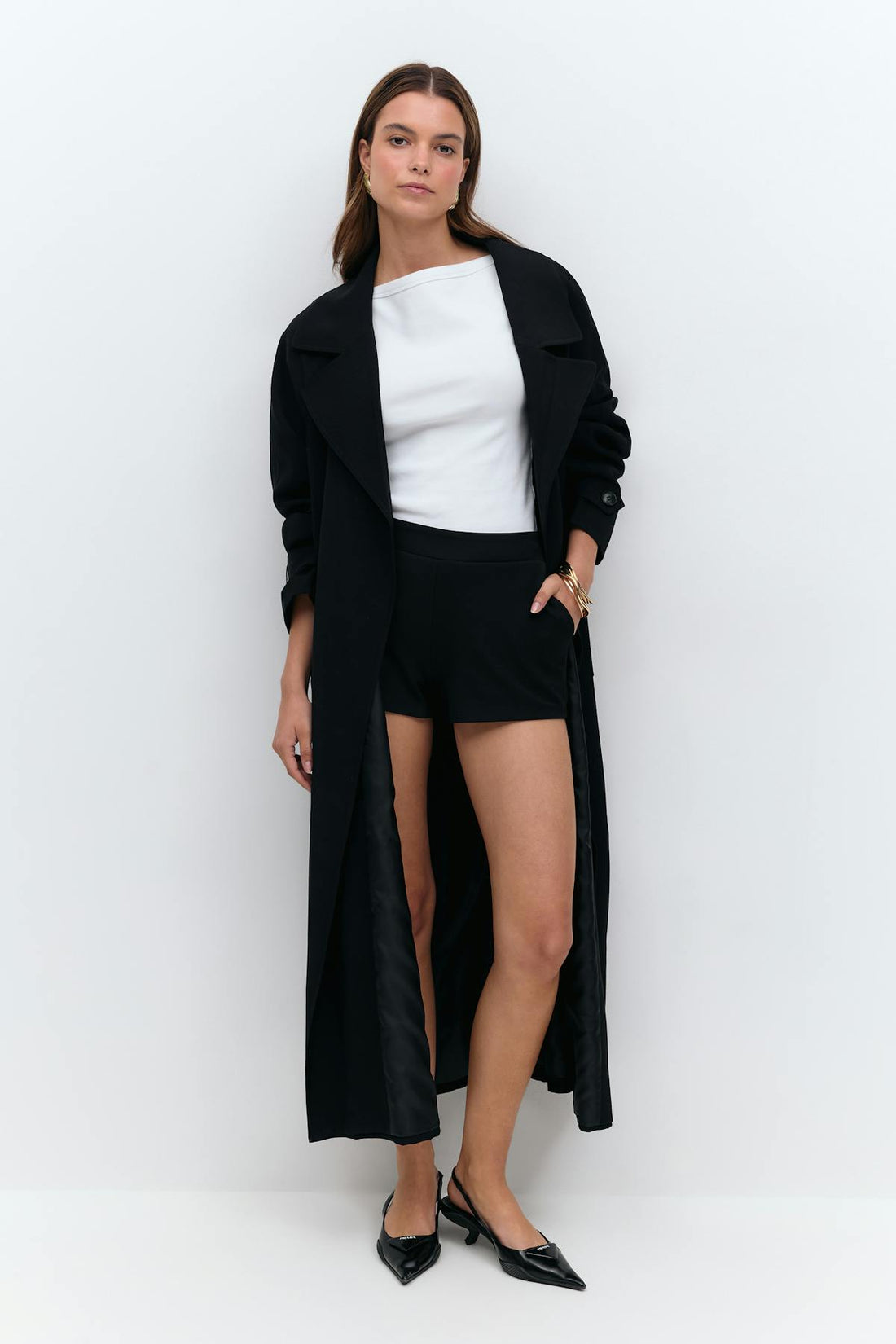 Tailored mini shorts - Noir