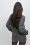 Knitted cardigan - Navy blazer