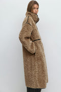 Faux fur bonded coat - Beige