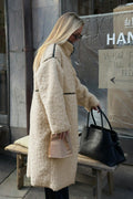 Faux fur bonded coat - Noir