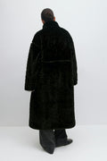 Faux fur bonded coat - Noir