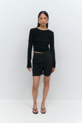 Sheer top - Noir