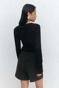 Sheer top - Noir