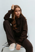 y oversized hoodie - Marron foncé