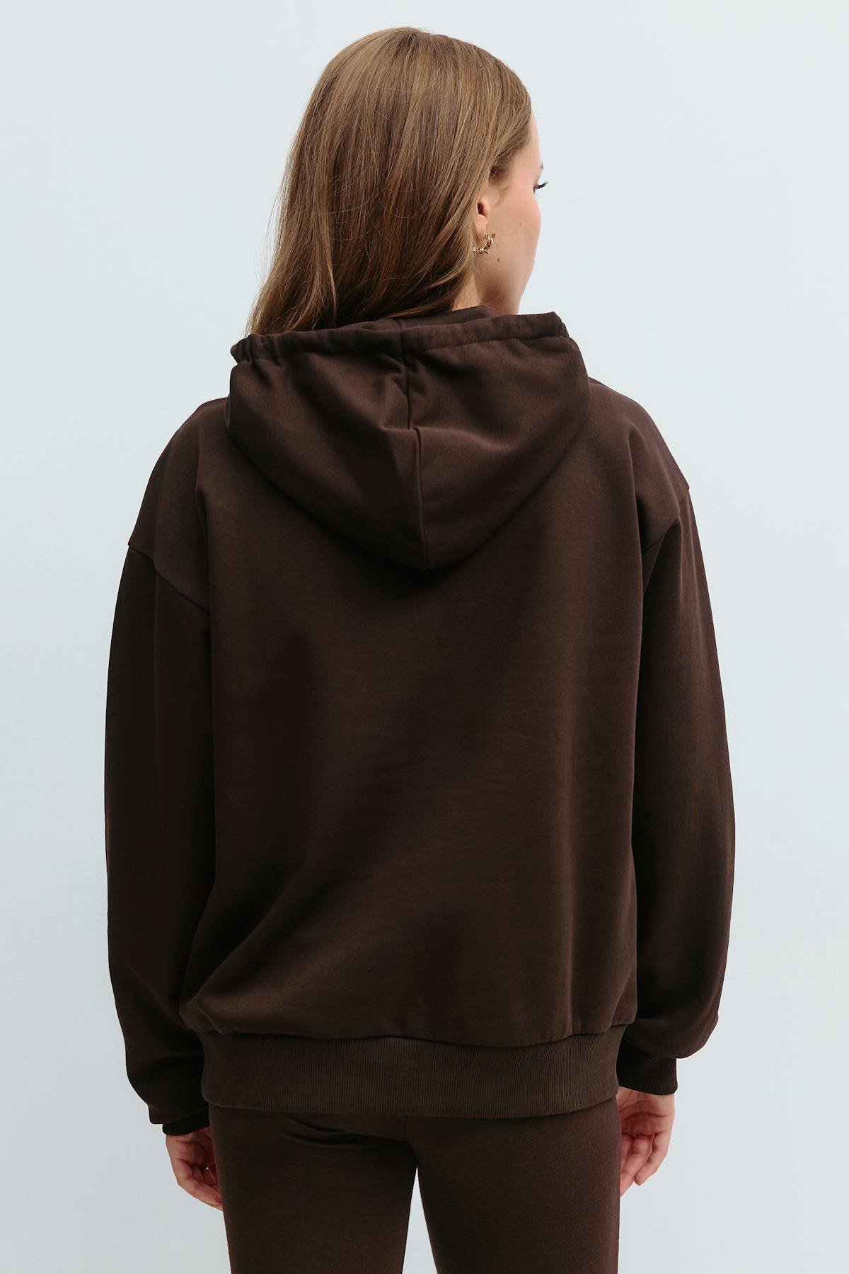 y oversized hoodie - Marron foncé