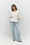 Tie back top - Blanc