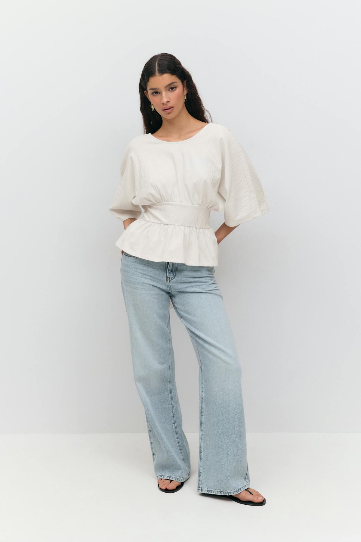 Tie back top - Blanc