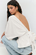 Tie back top - Haute red