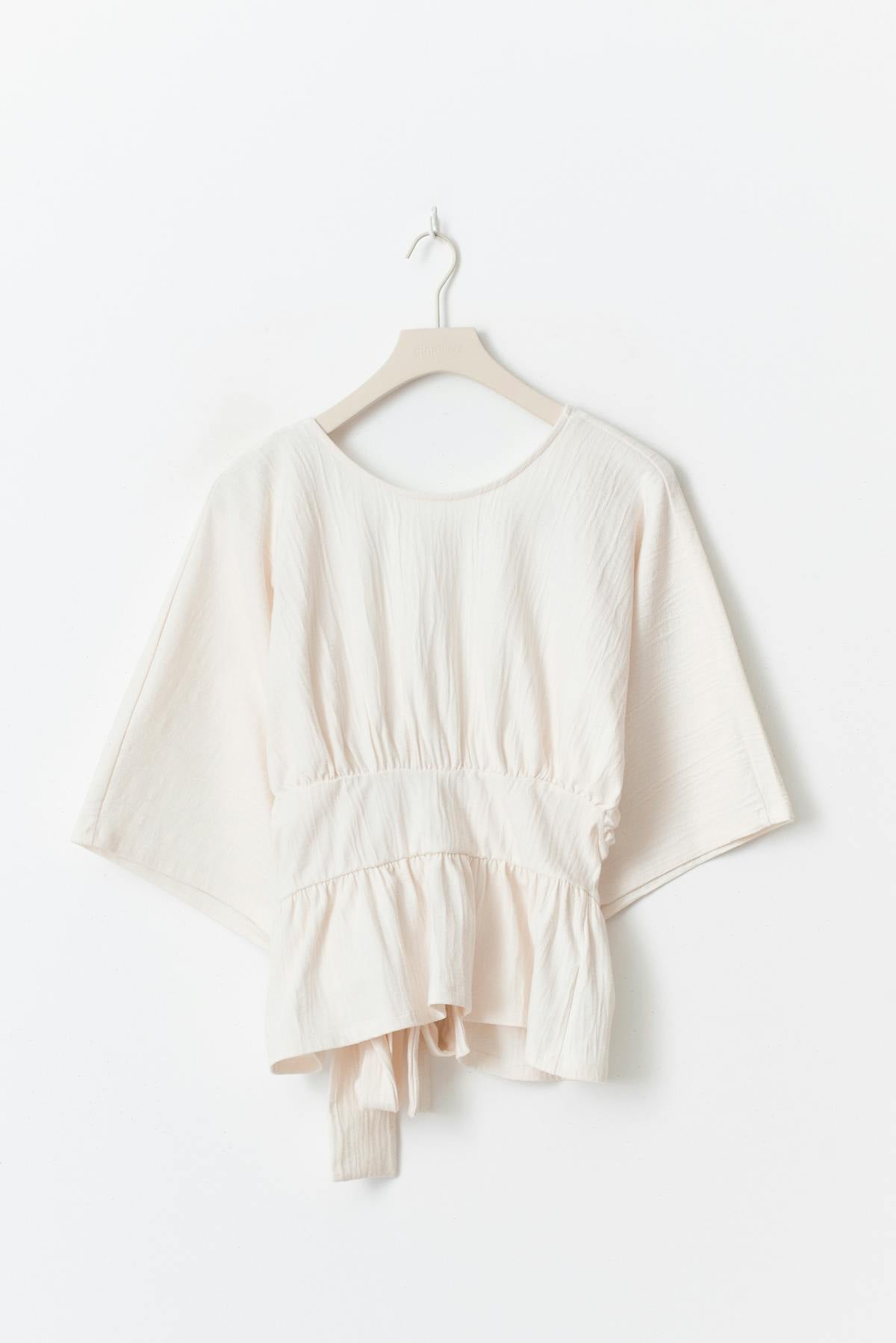 Tie back top - Blanc