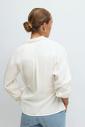 Tie front shirt - Blanc
