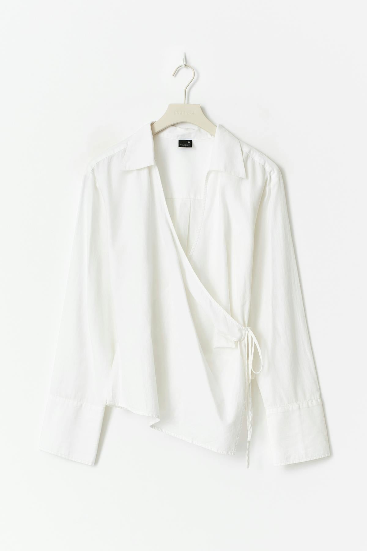 Tie front shirt - Blanc