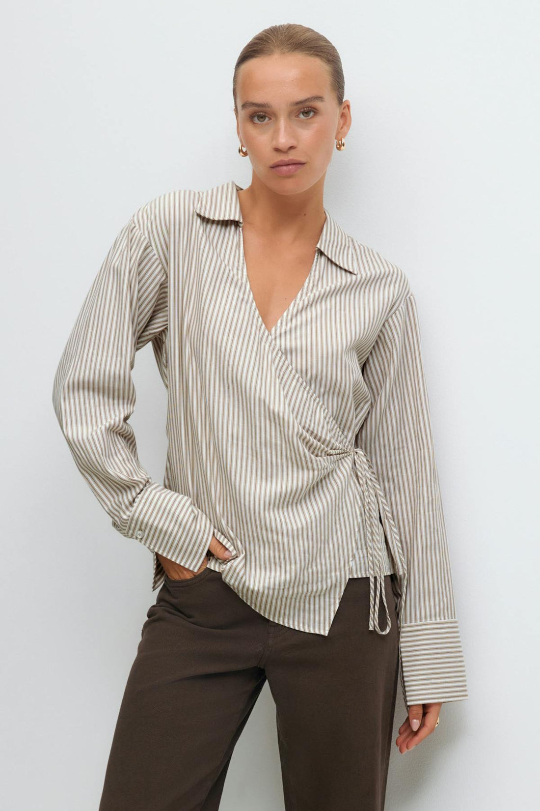 Tie front shirt - Stripe