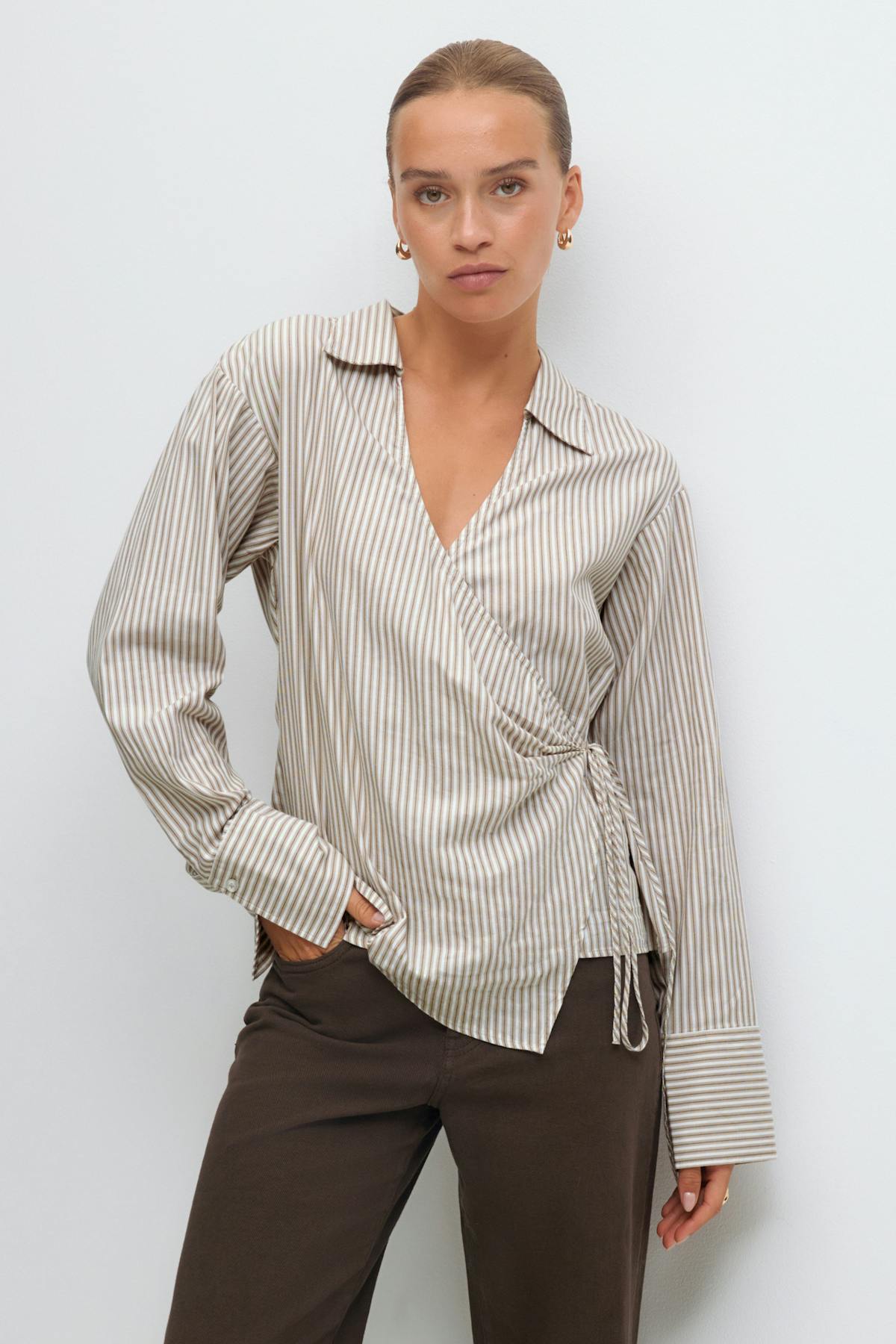 Tie front shirt - Stripe