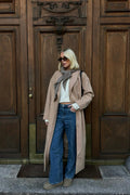 Wide tall front seam jeans - Scandi blue