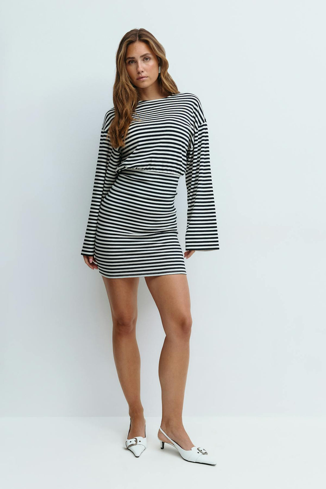 Mini skirt - Black/white str