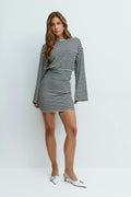 Mini skirt - Black/white str