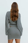 Mini skirt - Black/white str