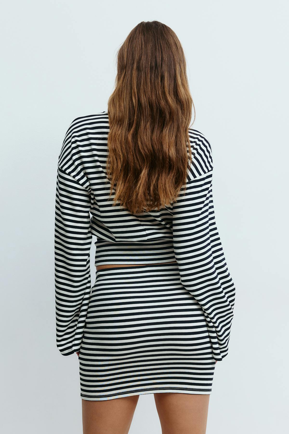 Mini skirt - Black/white str